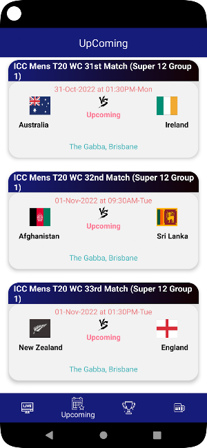 Cricket Live Scores Screenshot 1