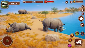Rhino Jungle Wildlife Survival Screenshot 2