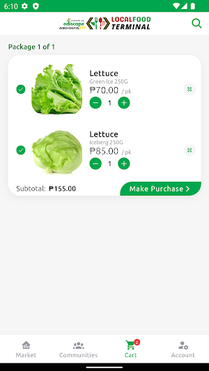 Local Food Terminal Screenshot 2