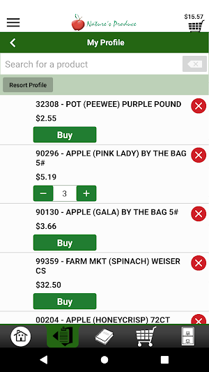 Nature's Produce Ordering Screenshot 1