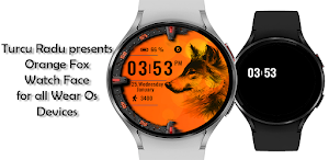 Orange Fox Watch Face Screenshot 3