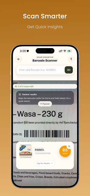 EaterIQ - Food Barcode Scanner Screenshot 3