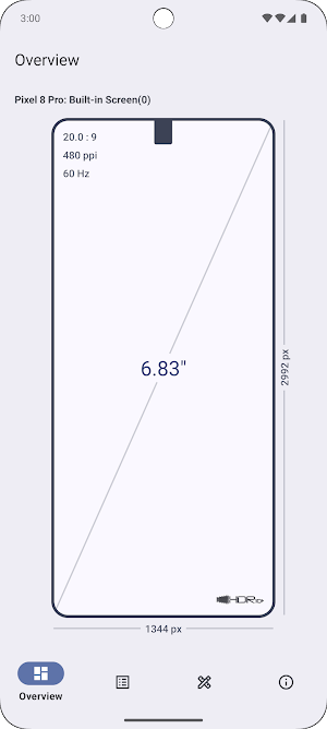 Display Tools: screen info Screenshot 0