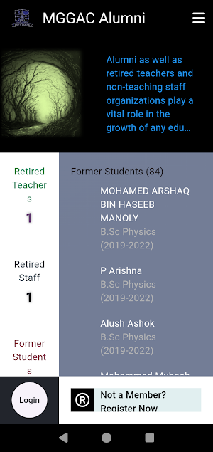 Alumni MGGA College, Mahe Screenshot 0