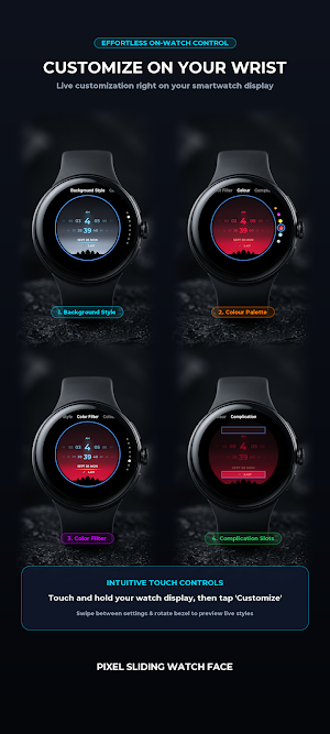 Pixel Sliding Watch Face Screenshot 2