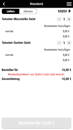 Pizza Wok King Regensburg Screenshot 1