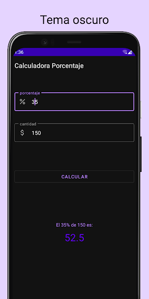 Calculadora Porcentaje Screenshot 1