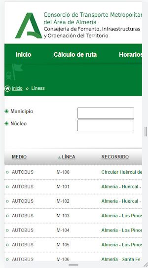 Transportes Provincia Almeria Screenshot 2