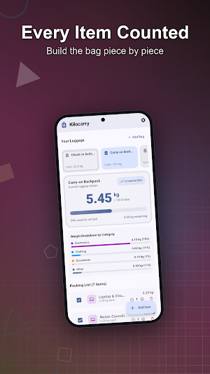 Kilocarry: Luggage Weigher Screenshot 2