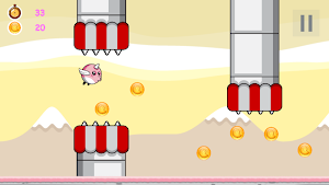 Flappy pink pig Screenshot 2