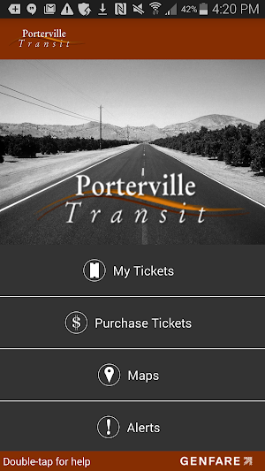 Porterville Transit Ticketing Screenshot 0
