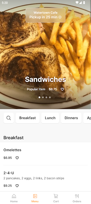 Watertown Cafe Screenshot 1