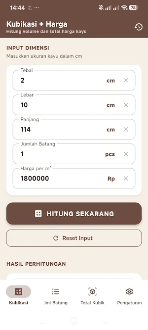 Wood Timber Calculator Screenshot 0