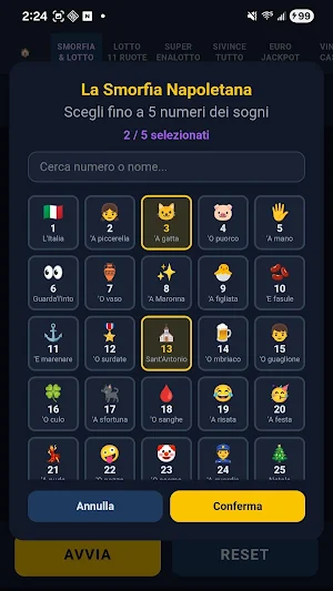 SimuLotto - Numeri Fortunati Screenshot 2