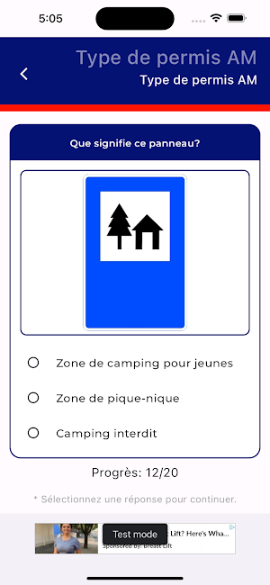 Test Permis Pro France Screenshot 1