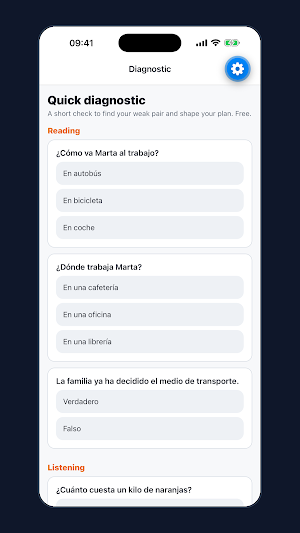 DELE A2 & B1 Examen Trainer Screenshot 3