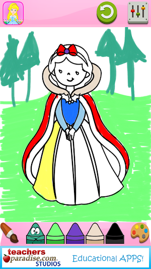 Fairytale Princess Coloring Book for Girls Screenshot 2