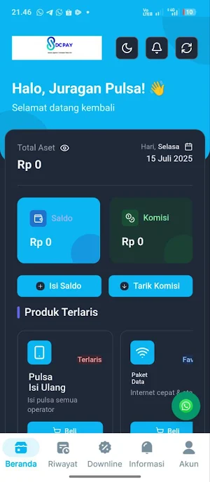 DC Pay - Pulsa dan PPOB Screenshot 2