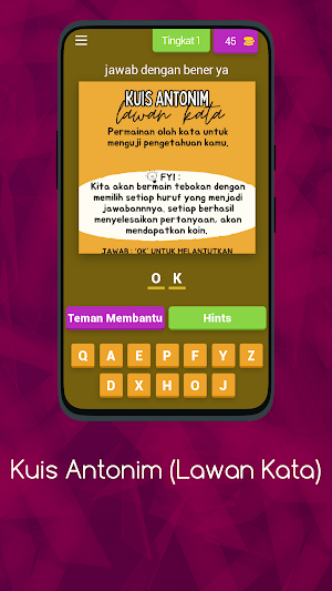 Tebak Lawan Kata: Antonim Seru Screenshot 0