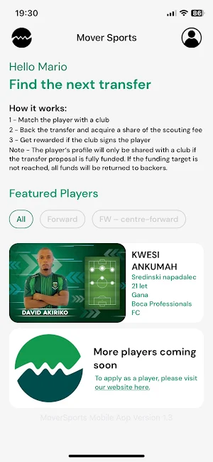 Mover Sports Screenshot 0