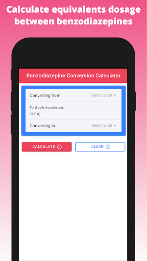 Benzodiazepine Conversion - Dose Calculator Screenshot 0