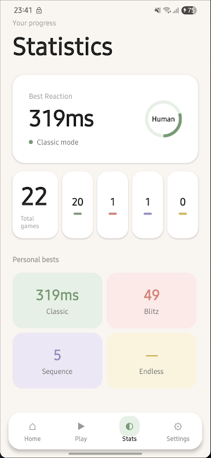 Tap Reflex: Reaction Time Test Screenshot 1