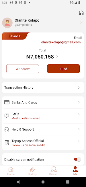 Topup Access Screenshot 2