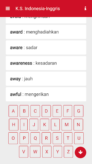 Indonesia-English Simple Dict Screenshot 1