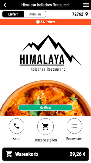 Himalaya Restaurant Reutlingen Screenshot 0