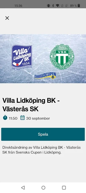 Elitserien Live Screenshot 1