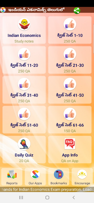 Indian Economics in Telugu Screenshot 0