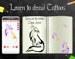 Learn to Draw Tattoos - Tattoo Studio Screenshot 1