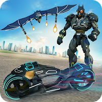 Bat Robot Moto Bike Robot Game
