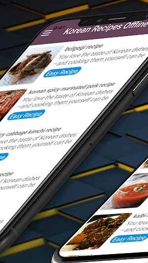 Korean Recipes Offline Screenshot 1