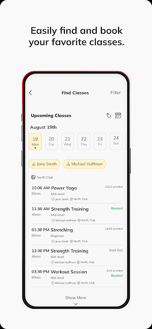 River Valley Fitness App Screenshot 2
