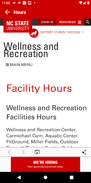 NC State Wellness and Recreation Screenshot 2