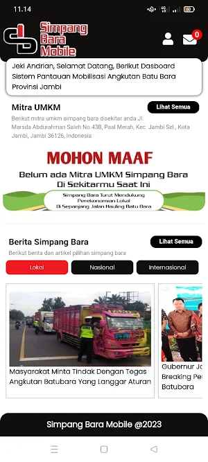 Simpang Bara Monitoring Screenshot 3