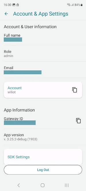 Wiliot Gateway Screenshot 1