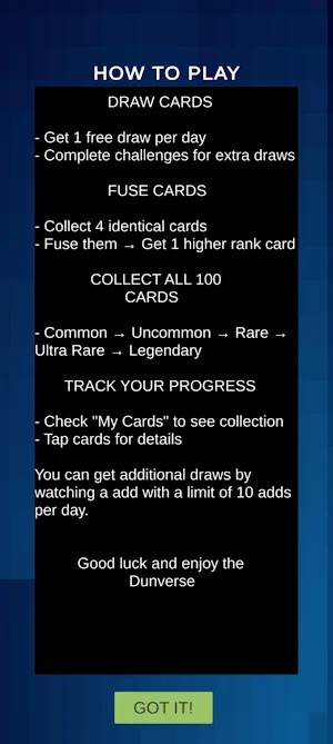 Dunverse Cards Screenshot 1