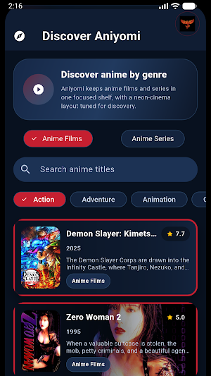 aniyomi - Discover Animes Screenshot 0