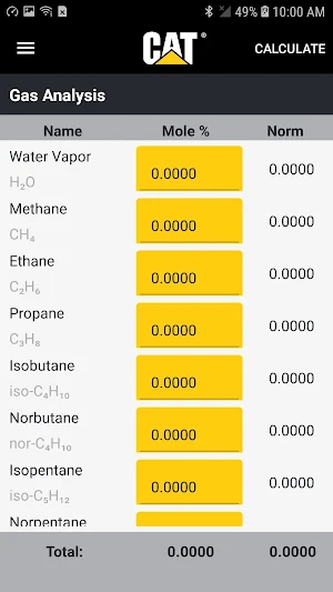 Cat® Methane Number Calculator Screenshot 1
