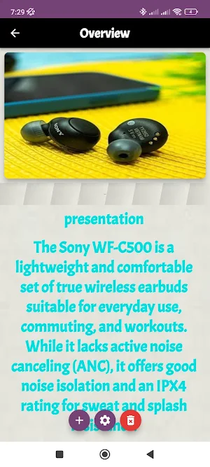 sony wf c500 guide Screenshot 2