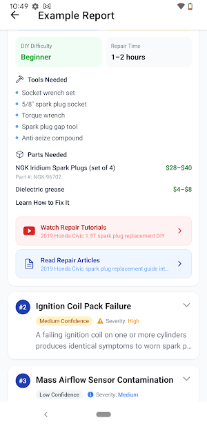 MIMP: Car Diagnosis & Repair Screenshot 1
