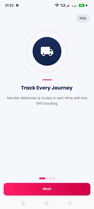 TBL : Vehicle partner app Screenshot 1