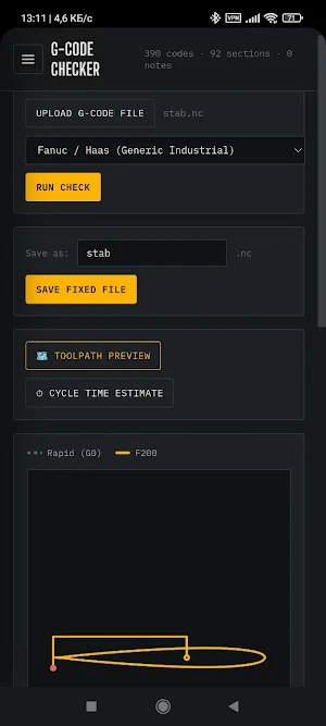 CNC Codes Screenshot 1