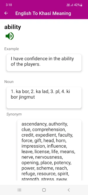 English To Khasi Dictionary Screenshot 2