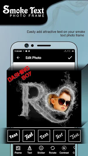 Smoke Text Photo Frames Screenshot 2
