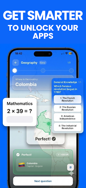 Hopopop - App Blocker & Quiz Screenshot 1