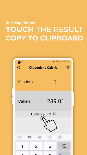 KiloJoule to Calorie Converter Screenshot 2