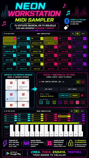Neon Workstation MIDI Sampler Screenshot 1